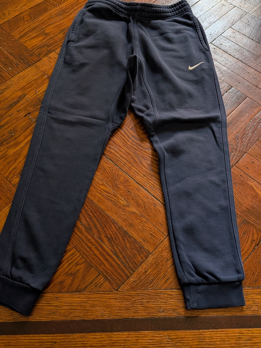 Nike Navy Fleece Sweatpants with Logo Tag
